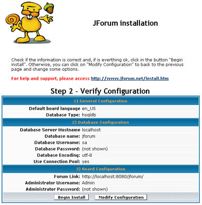 Image 2 - Checking the configuration before installation begins
